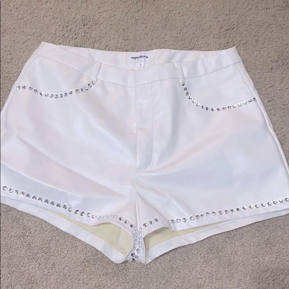superdown leather shorts